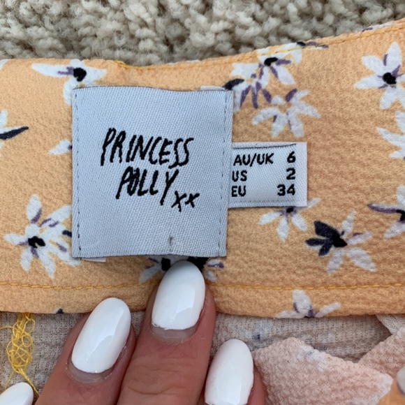 Flower print princess polly skirt w tie - Picture 4 of 4